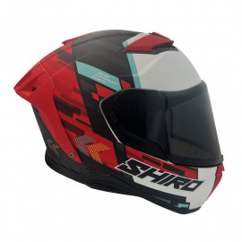 Shiro Casco Moto integral Alpha Race One rojo