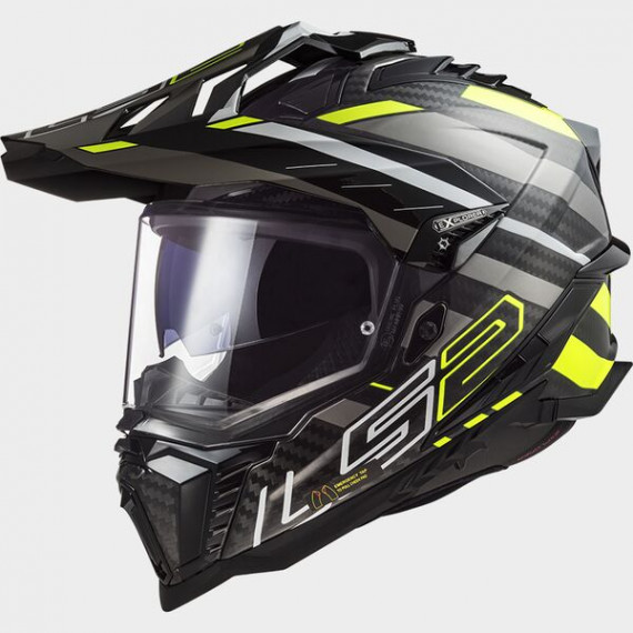 LS2 casco moto Adventure MX 701C Explorer Carbon 06 Edge Fluor