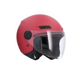 Shiro casco moto jet SH-62 rojo mate