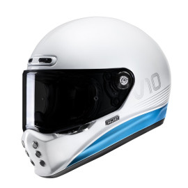 HJC Casco moto integral V10 Tami blanco azul